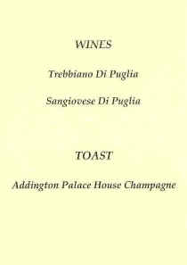 The wine list
