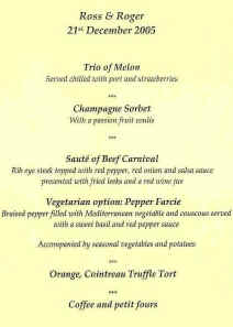 The menu